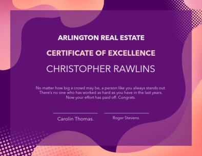 Customizable Certificate Maker with an Abstract Frame 1670d