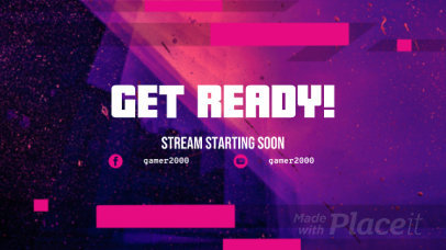 Twitch Screen Video Template Featuring Bold Fonts and a Starting Soon Message 759a 5584
