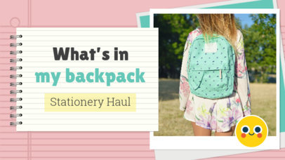 YouTube Thumbnail Template Featuring Back-to-School Tips 4796