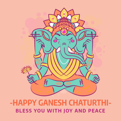 Instagram Post Template for a Joyful Ganesh Festival 3949c