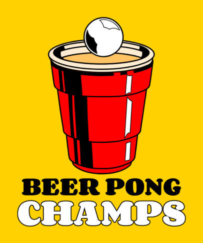 T-Shirt Design Template with Illustrated Graphics for Oktoberfest