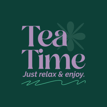 Logo Maker for a Tea Shop Featuring a Flower Graphic
