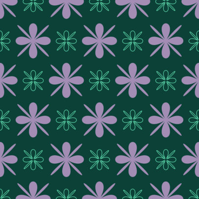 Print Pattern Design Maker for a Tea Shop Featuring Flower Graphics 5280