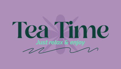 Front Business Card Design Maker for a Tea Shop Brand 5280