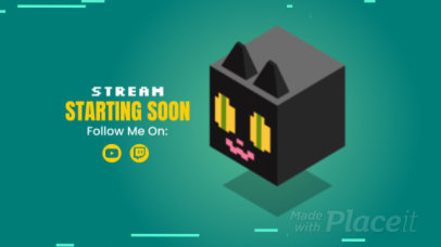 Twitch Screen Video Maker Featuring a Minecraft-Inspired Character