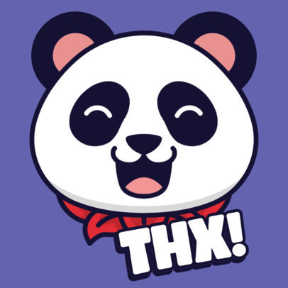 Twitch Emote Maker Featuring a Cute Panda Face Graphic