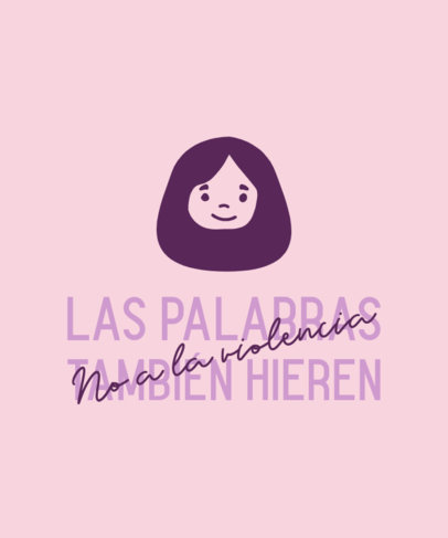 Domestic Violence Awareness-Themed T-Shirt Design Maker with a Woman Illustration 