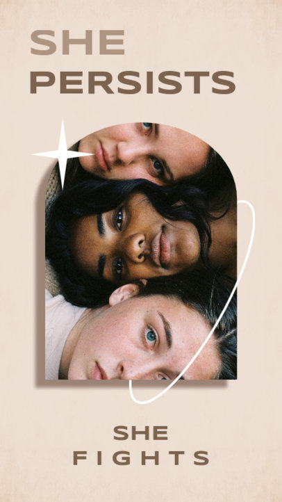 Minimal Instagram Story Maker Featuring a Feminist Message