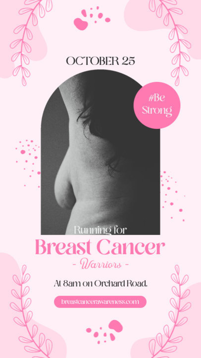 Instagram Story Creator for a Breast Cancer-Themed Charity Race 4798c