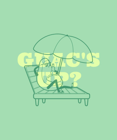 T-Shirt Design Creator Featuring an Illustrated Avocado Cartoon