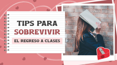 YouTube Thumbnail Template with Back-to-School Tips for Students 4796i