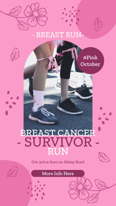 Instagram Story Template for a Breast Cancer Survivors Run 4798d