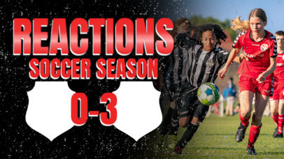 YouTube Thumbnail Generator for a Soccer Season Reaction 