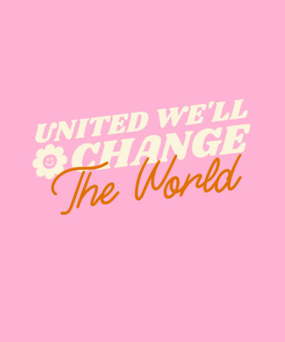 Quote T-Shirt Design Maker with a Feminist Theme and a Flower Icon