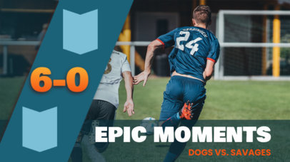 YouTube Thumbnail Maker for a Soccer Match Highlights Video