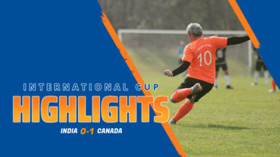 YouTube Thumbnail Template for a Soccer Match Highlights Video