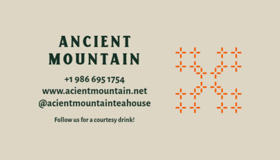 Back Business Card Maker Featuring a Tea Shop Contact Info 5281