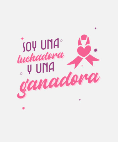 T-Shirt Design Generator for Breast Cancer Survivors with an Illustrated Ribbon