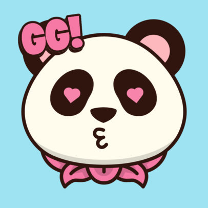 Cool Twitch Emote Creator Featuring a Panda With Heart Eyes