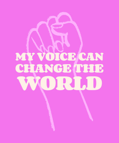 T-Shirt Design Generator with a Feminist Quote and a Raised Fist Clipart 4556i-4807