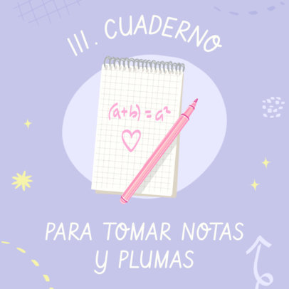 Instagram Post Maker With a Back to School Must-Have Essential