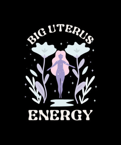 Feminist T-Shirt Design Creator Featuring an Illustration of a Woman and a Quote