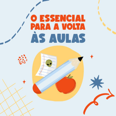 Instagram Post Generator Featuring a Carousel for School Instagram Post Generator Featuring a Carousel for School Essentials