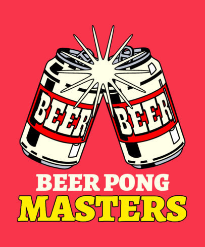 T-Shirt Design Maker with Beer Cans Illustrations for an Oktoberfest Party