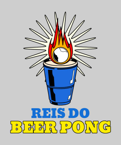 T-Shirt Design Maker Featuring a Plastic Cup with a Flaming Ball