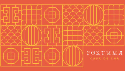 Front Business Card Generator for a Tea Shop Brand With an Abstract Background 5282a