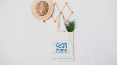 Video of a Tote Bag Swinging on a Wall Hanger a13763