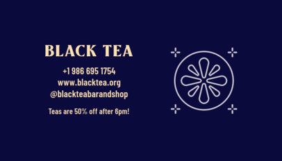 Tea House Back Business Card Design Generator Featuring a Special Offer 5281a