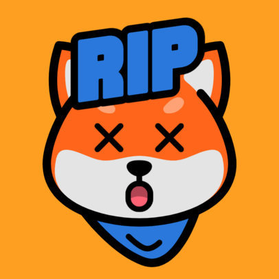 Illustration Twitch Emote Maker of a Cute Surprised Dog