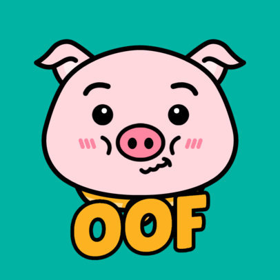 Cute Twitch Emote Creator With a Pig Illustration 