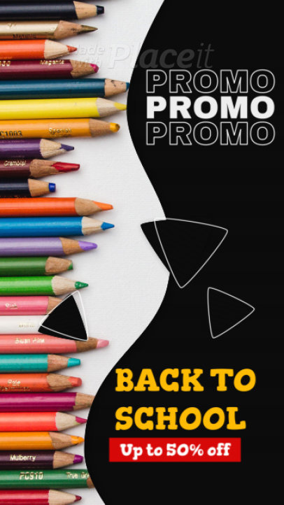 Instagram Story Video Creator Featuring Back To School Promo