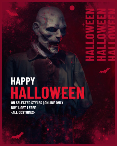 Instagram Post Generator for an Online Halloween Sale