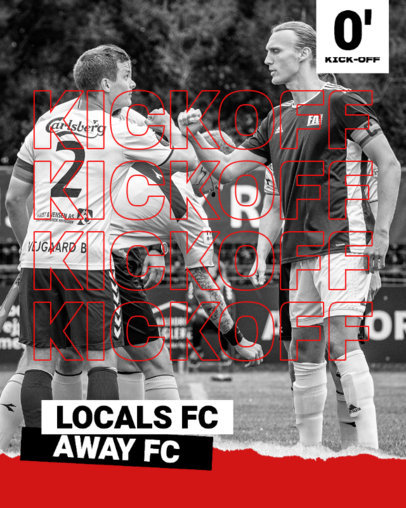 Twitter Post Design Maker for a Soccer Game 