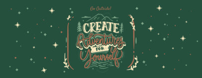 Mug Design Maker With a Motivational Quote and an Outdoorsy Design