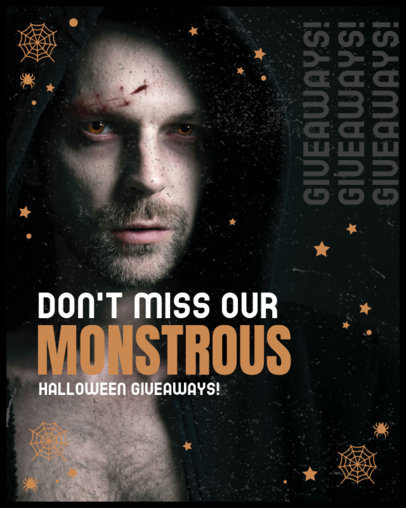 Instagram Post Generator for a Halloween-Themed Giveaway