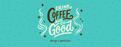 Mug Design Template With a Motivational Coffee-Themed Quote