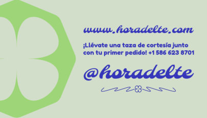 Back Business Card Design Creator Featuring a Promo for a Tea Shop 5280b