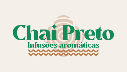 Front Business Card Design Template Featuring a Tea Shop Theme 5280c