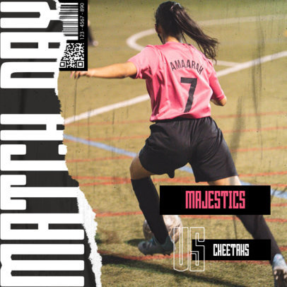 Twitter Post Design Creator for a Soccer Match Day Announcement