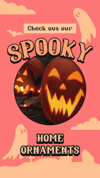Instagram Story Generator for Halloween-Themed Home Ornaments Promo