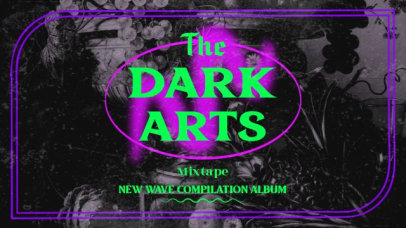 Intro Video Maker for Music Artists and Podcasters Featuring Neon Fonts and a Frame