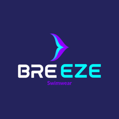 Online Logo Maker for a Swimwear Brand Featuring Abstract Icons