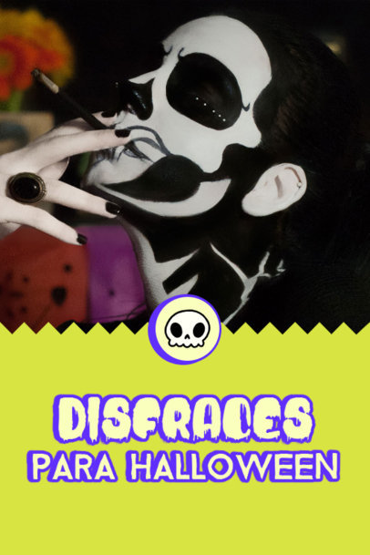 Halloween Costume Ideas Pinterest Pin Generator With an Illustrated Skull