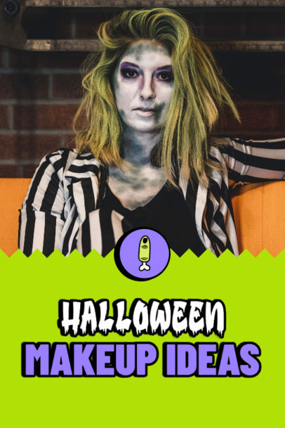 Pinterest Pin Template for Halloween-Themed Makeup Ideas