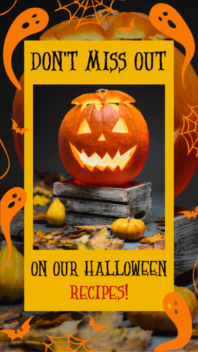 Halloween-Themed Instagram Story to Promote Some Recipes for the Season 