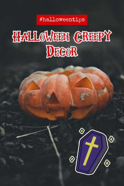 Pinterest Pin Design Template With Tips for Creating Creepy Halloween Decorations 4811g